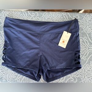 Shade & Shore Women’s Dark Navy Athletic Swim Shorts